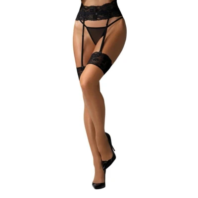 Afbeelding van Obsessive Nutris stockings Black XL/2XL