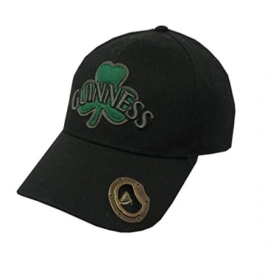 Afbeelding van Guinness Beer 09191 Hoed Klaverblad Vizier Flesopener, Zwart, zwart.