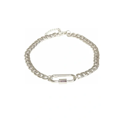 Afbeelding van Urban Classics Fastener Ketting, Heren, Maat: One Size, Silver