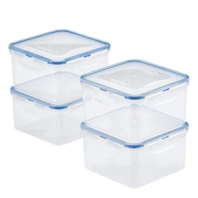 Afbeelding van (Pack van 4) Luchtdicht Vierkant Voedselcontainer 40.58 oz / 5.07 cup