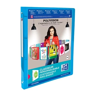 Afbeelding van Presentatieringband Oxford Polyvision A4 4 rings O mech 15mm assorti
