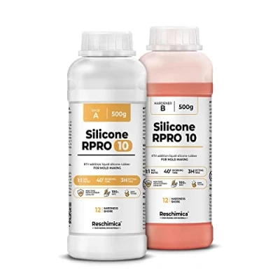 Afbeelding van R PRO 10 Silicone(zacht) mal maken, siliconenrubber, vloeibare Silicone voor schimmels mallen maken mengverhouding 1:1 (1 kg)