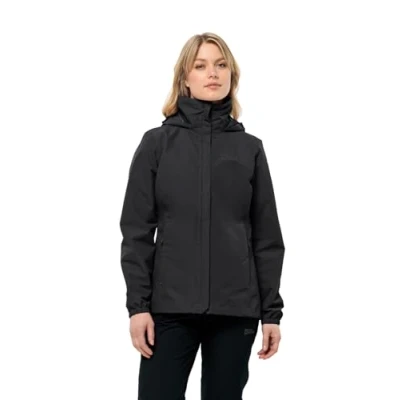 Afbeelding van Jack Wolfskin Stormy Point Regenjas, Dames, Maat: Medium, Black