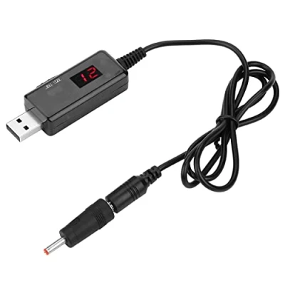Afbeelding van USB naar DC Boost Kabel Router Step up Voltage Converter Display 9 V / 12 Volt Transformator Power Regulator Line