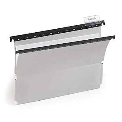 Afbeelding van Durable hangmappen A4, lateraal, grijs, met ruiters 60mm, ds/25 stuks