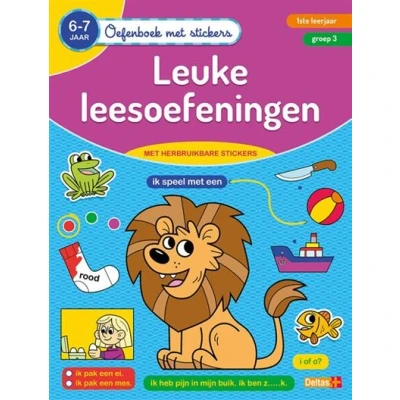 Image de Oefenboek met stickers Leuke leesoefeningen (6 7 j.)