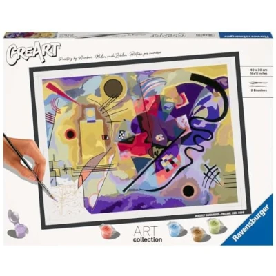 Afbeelding van Ravensburger Yellow, Red, Blue (Kandinsky) Schilderen op nummer voor volwassenen
