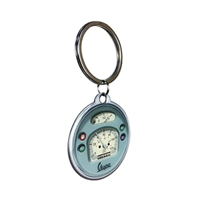 Image de Nostalgic Art Porte clés rétro, diamètre 4 cm, Vespa Compteur de vitesse Idée cadeau pour les fans scooters En métal Design vintage