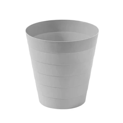 Afbeelding van Sinoba Prullenbak 6105 van kunststof, voor kinderkamer, kantoor, keuken, hoogte 25 cm, 9 liter, grijs