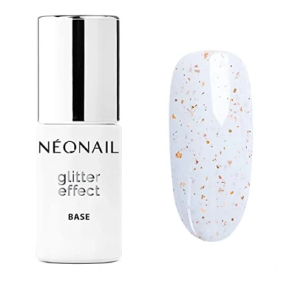 Afbeelding van NEONAIL Nagellak, semi permanent, basislak, 7,2 ml, uv gel, glittereffect, White Sparkle, nagellak nail art