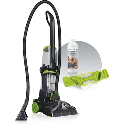 Afbeelding van CLEANmaxx tapijtreiniger professioneel met trilfunctie en zijborstels zwart/groen
