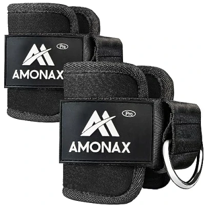 Afbeelding van Amonax Enkelbandjes voor kabelmachines (2 stuks) Enkelboeien Kabelmachinebevestigingen, Gym enkelbandkabelbevestiging training en thuis sportschool
