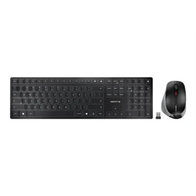 Image de CHERRY DW 9500 SLIM Ensemble clavier et souris sans fil 2.4 GHz Bluetooth 4.0 Allemand commutateur : SX gris noir emballage plastique