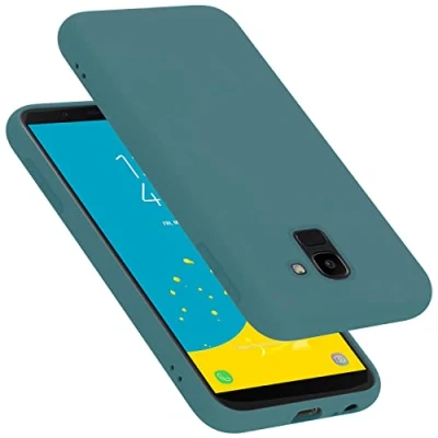 Afbeelding van Cadorabo Hoesje geschikt voor Samsung Galaxy J6 2018 in LIQUID GROEN Beschermhoes gemaakt van flexibel TPU silicone Case Cover
