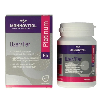 Afbeelding van Mannavital Platinum Ijzer Capsules