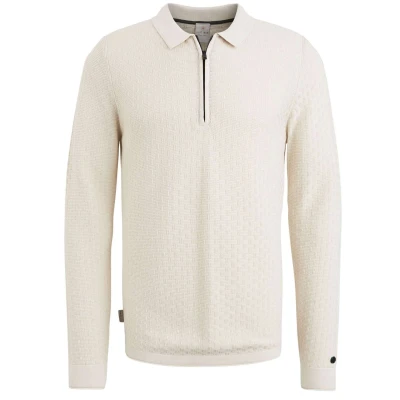Afbeelding van Cast Iron Trui Half Zip Gebroken wit 2XL