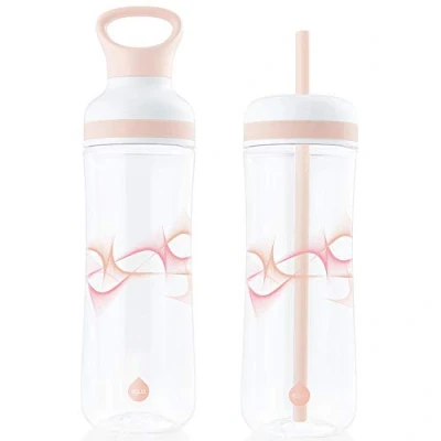 Afbeelding van EQUA Beat 2 in 1 drinkfles, BPA vrije waterfles, sportfles met smoothiedeksel en rietje, 800 ml of 750 ml, drinkfles voor sport onderweg, design