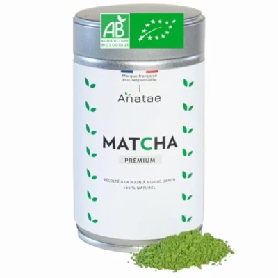 Afbeelding van Anatae Frans merk, Japanse premium biologische matcha thee, discrete bitterheid, groene theepoeder, 100% biologisch, kwaliteit, met de hand geoogst in Nishio, Japan. (80)