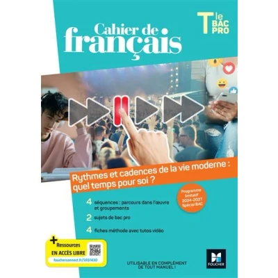 Image de Cahier de français Programme limitatif Tle Bac Pro Ed. 2024 Livre élève