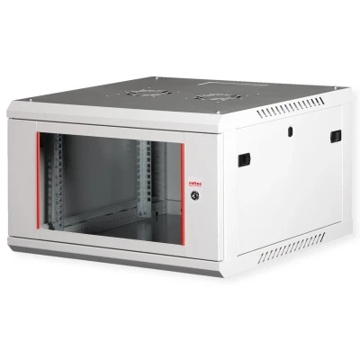 Afbeelding van ROLINE 19 inch wandbehuizing Basic Plus 6U , 600x600 BxT grijs
