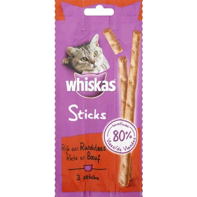 Afbeelding van Whiskas Snack Sticks Rund