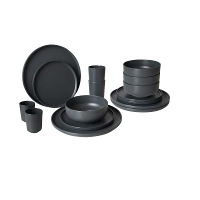 Afbeelding van Bo Camp Industrial Servies Patom 16 delig Antraciet