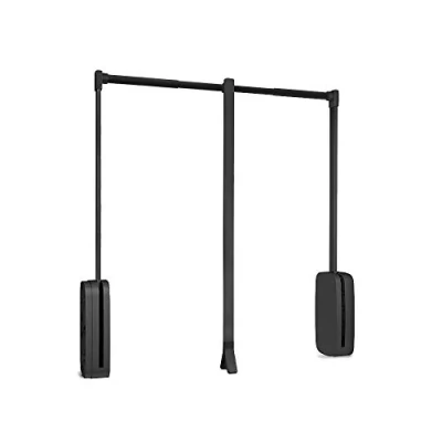 Afbeelding van Emuca Opvouwbare garderobestang voor garderobekasten Sling, verstelbaar 450 600 mm, tot 12 kg, Staal, Titanium kleur