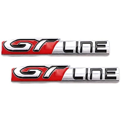 Afbeelding van 2 stuks GT Line emblemen 2017 2018 2019 auto accessoires voor 3008 5008 logo decoratieve badge (zilver)