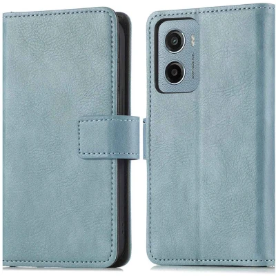 Afbeelding van imoshion Luxe Bookcase voor de Motorola Moto G05/E15 Lichtblauw