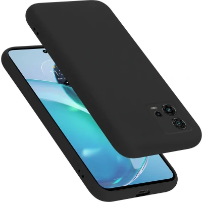 Afbeelding van Cadorabo Hoesje geschikt voor Motorola MOTO G72 in LIQUID ZWART Beschermhoes gemaakt van flexibel TPU silicone Case Cover