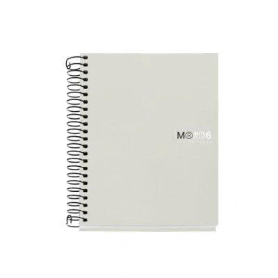 Afbeelding van Miquelrius Notitieboek A6 Notebook The Original, 6 kleurstrepen, ondoorzichtig polypropyleen omslag, afmetingen 105 x 148 mm, zonder boren, 150 vellen à 70 g/m², 5 mm geruit, kleur grijs