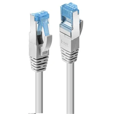 Image de Lindy Cordon de raccordement RJ 45 (M) pour 0.5 m SFTP PiMF CAT 6a sans halogène crochet gris