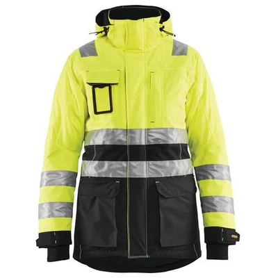 Image de Parka hiver haute visibilité femme jaune fluorescent/noir