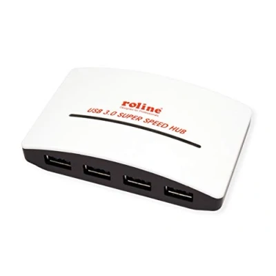 Afbeelding van Roline USB combi hub 4 poorten Meerdere kleuren