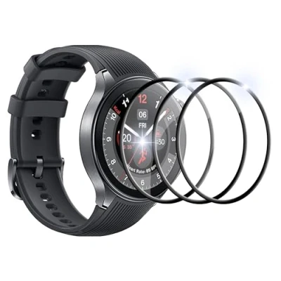 Afbeelding van [3 stuks] gehard glas beschermfolie voor Oneplus Watch 2, krasbestendig, luchtbelvrij, 9H hardheid HD transparant.