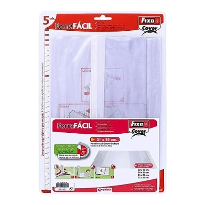 Afbeelding van Zelfklevende boekomslag Grafoplas Transparant PVC 5 Stuks 31 x 53 cm