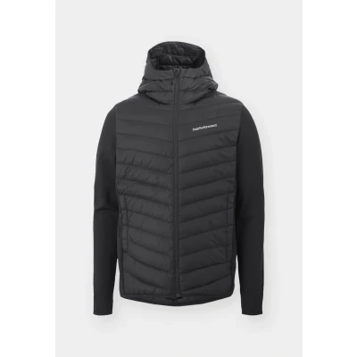 Afbeelding van Peak Performance Frost DOWN Hybrid HOOD Gewatteerde jas, Heren, Maat: XXL, Black