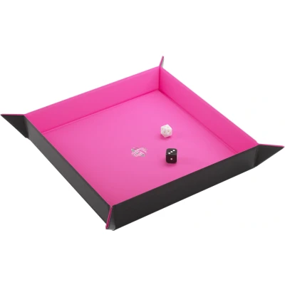 Afbeelding van Gamegenic Magnetic Dice Tray Square: Black/Pink