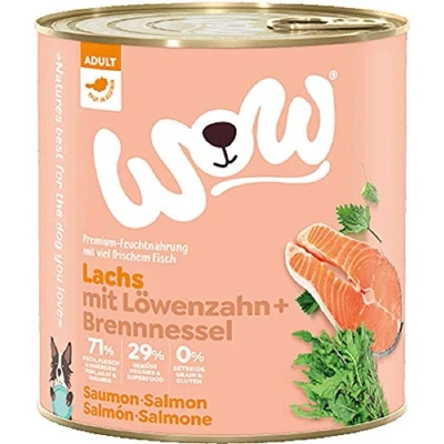 Afbeelding van WOW! Adult hondenvoer blik zalm 6 x 800 g