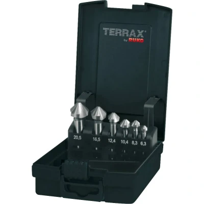 Afbeelding van RUKO A102152RO Kegelverzinkboorset 6 delig 6.3 mm, 8.3 10.4 12.4 16.5 20.5 mm HSS 1 set(s)