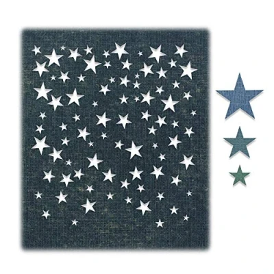 Afbeelding van Sizzix Thinlit 664732 Stansvormen, 4 stuks, Tim Holtz, Falling Stars, Eén maat