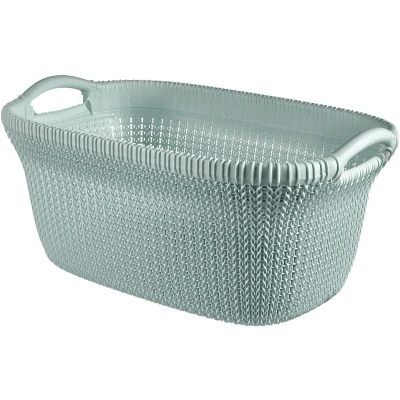 Afbeelding van Wasmand Knit 40 L lichtblauw