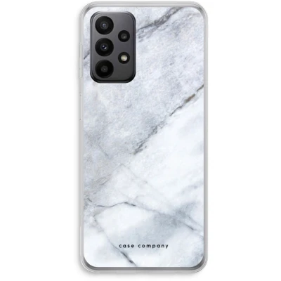 Afbeelding van hoesje geschikt voor Samsung Galaxy A23 Witte marmer Soft Cover Telefoonhoesje Bescherming aan alle Kanten en Schermrand