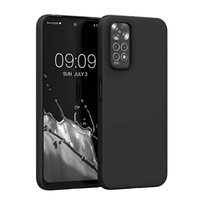 Afbeelding van kwmobile telefoonhoesje geschikt voor Xiaomi Redmi Note 11 / 11S Hoesje smartphone Back cover in mat zwart