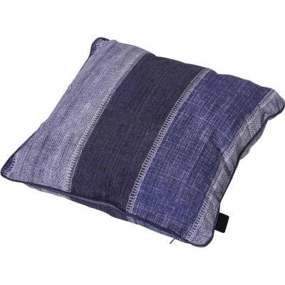 Afbeelding van Madison sierkussen 50x50 cm Denim stripe blue