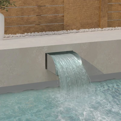Afbeelding van Waterval met LED&#039;s 30x34x14 cm roestvrij staal 304