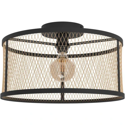 Afbeelding van EGLO Dellow plafondlamp E27 Ø 45 cm Zwart/Goud