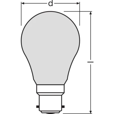 Afbeelding van Osram Retrofit Classic LED B22d Peer Mat 11W 1521lm 827 Zeer Warm Wit Dimbaar Vervangt 100W