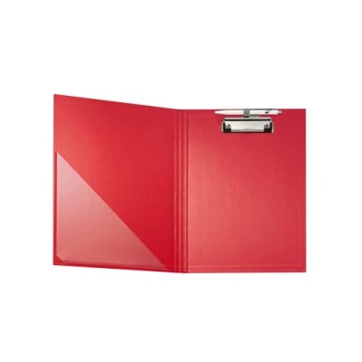 Afbeelding van Exacompta 18295E klembord met klep van balacronkarton, tang en penhouder, kunststof hoes, formaat 23 x 32 cm, voor documenten, kleur A4, rood