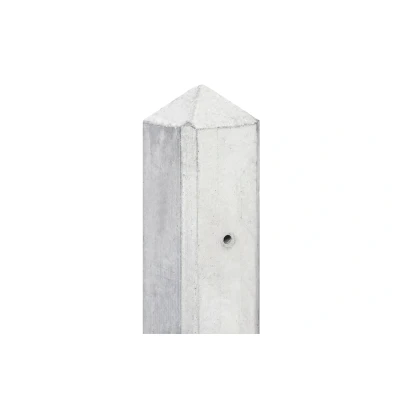 Afbeelding van Betonpaal Wit/grijs Met Diamant Kop 10x10x278cm Voor Schermen 180cm Hoog